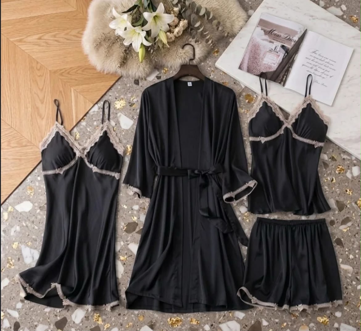 Luxury 4 Piece Nightwear Set