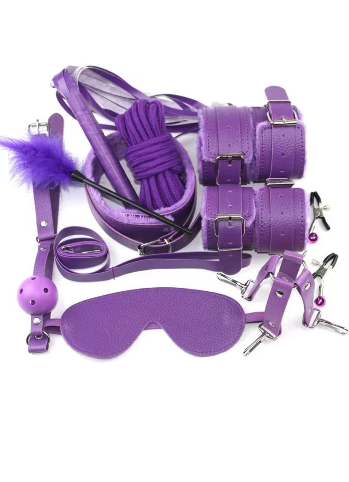 Women Faux Leather Bondage Set