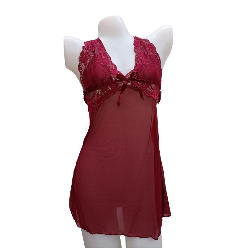 Short Net Nighty 2 Piece Set for Bridal Nightwear