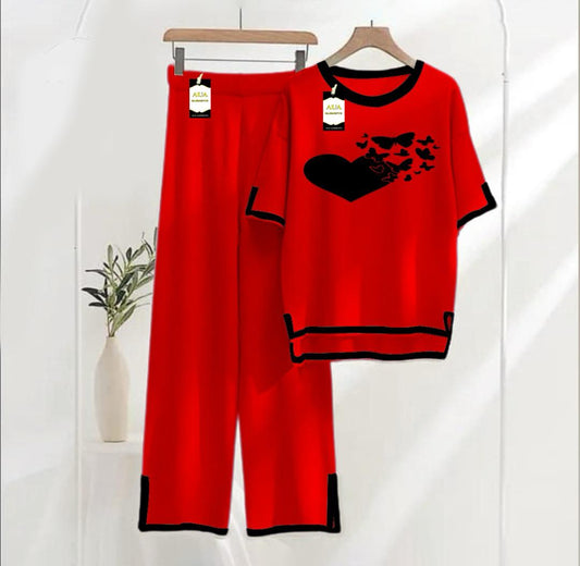 Printed Turkish Winter Co-Ord Set for Women - Warm & Stylish Loungewear