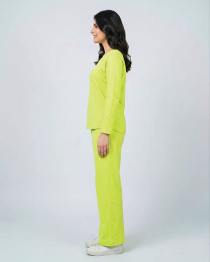 Women V-Neck Lounge Wear - Green