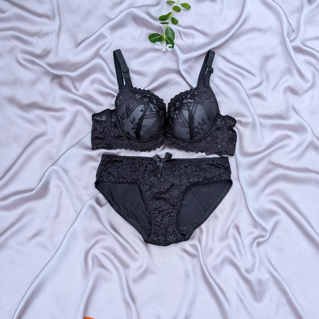 Pushup Wired Bridal/Daily Wear Net Bra Set