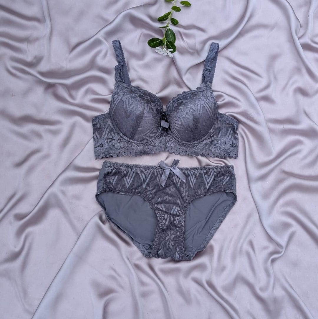 Pushup Wired Bridal/Daily Wear Net Bra Set