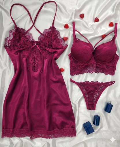 Honeymoon Short Romantic Nighty For Women