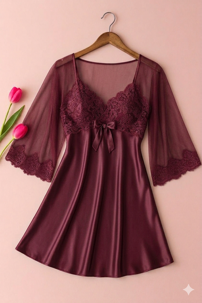 Bombshell Short Romantic Nighty For Women