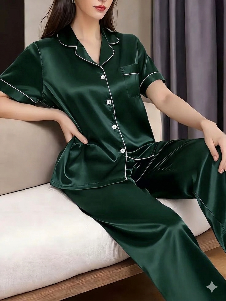 Silk Night Suit For Women
