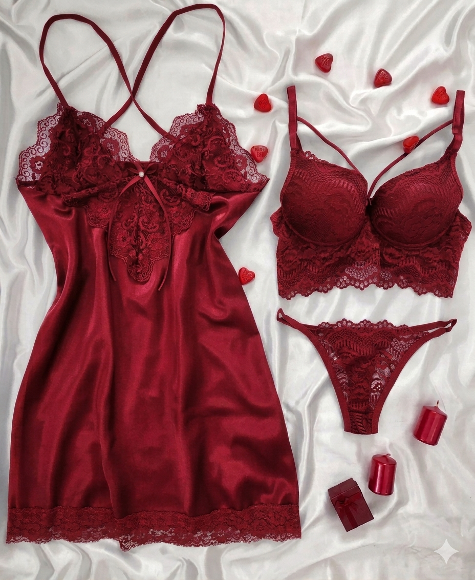 Honeymoon Short Romantic Nighty For Women