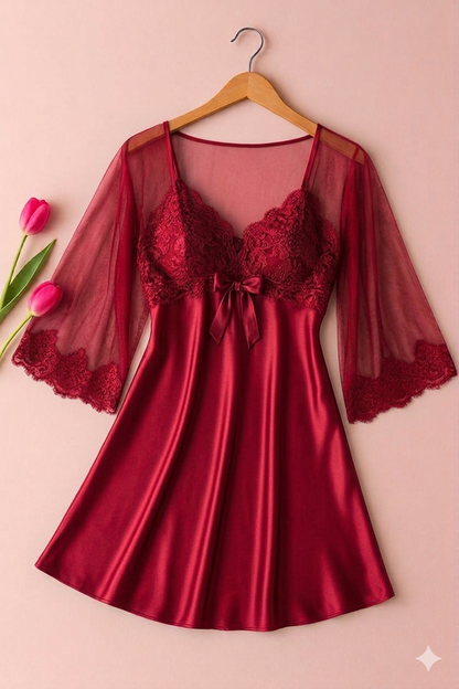 Bombshell Short Romantic Nighty For Women