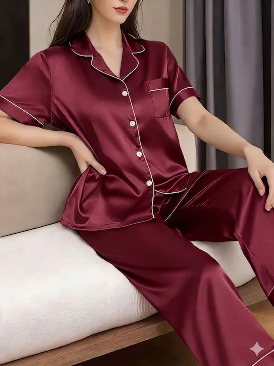 Silk Night Suit For Women