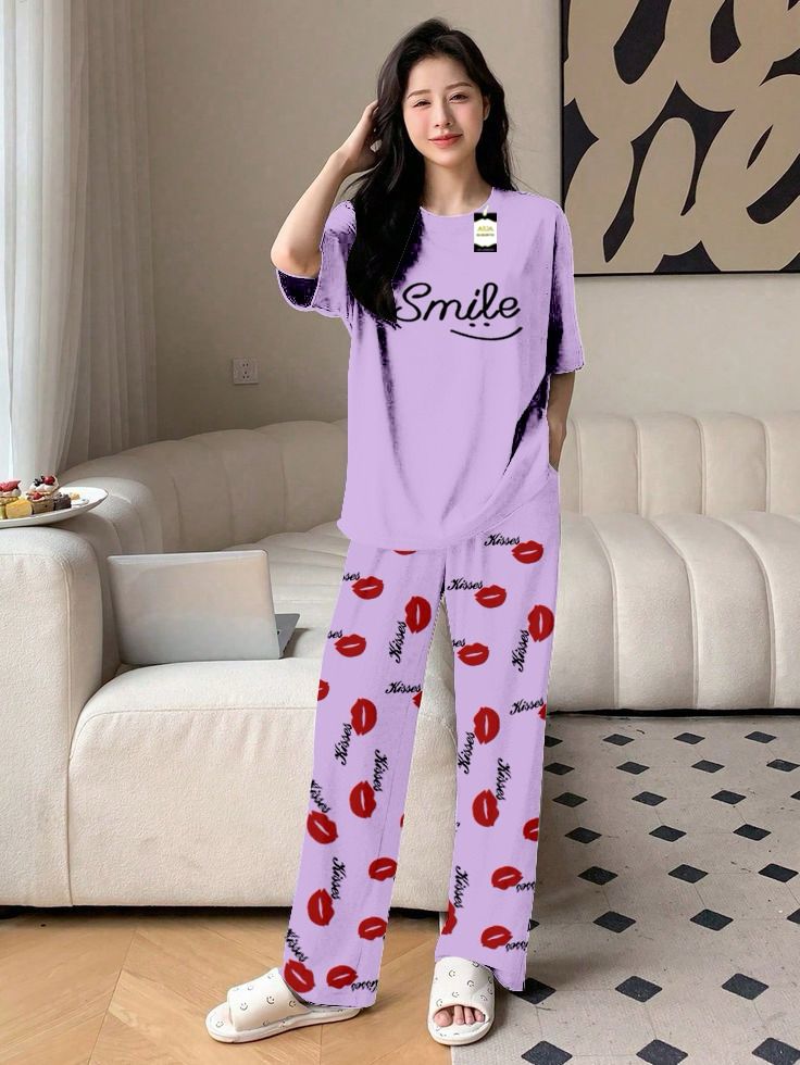 Stylish Sleepwear Set for a Cozy Night's Rest Wear With Multi Printed Set (Copy)