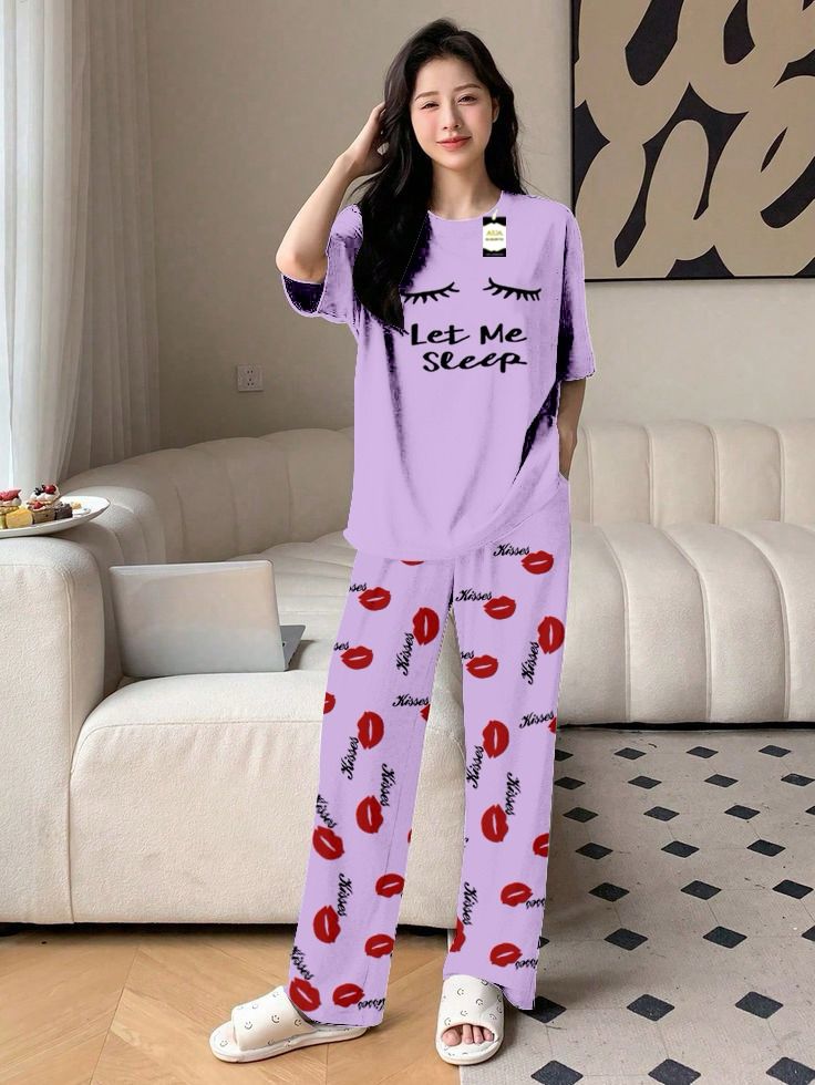 Stylish Sleepwear Set for a Cozy Night's Rest Wear With Multi Printed Set (Copy)