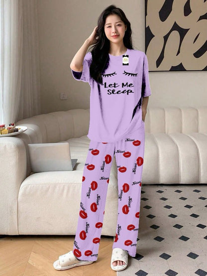 Stylish Sleepwear Set for a Cozy Night's Rest Wear With Multi Printed Set (Copy)