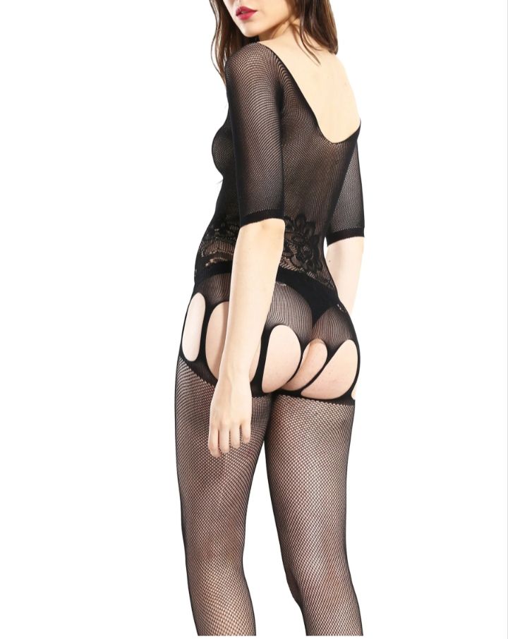 The Bodysuit Features A Variety Of Mesh Textures-06