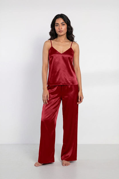 Midnight satin elegance. Maroon Colour