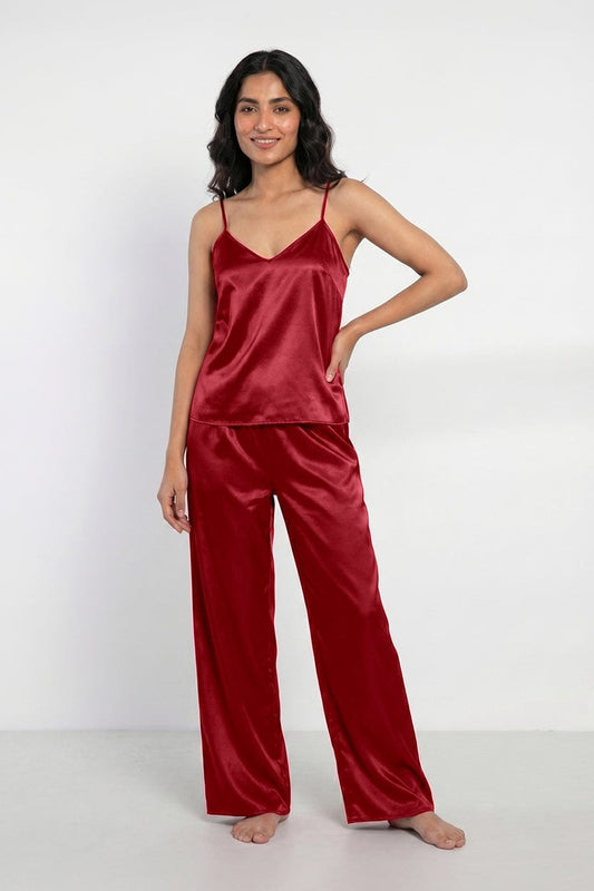 Midnight satin elegance. Maroon Colour