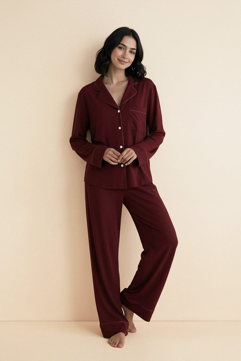 Burgundy dreams, cozy nights. Maroon Colour✨