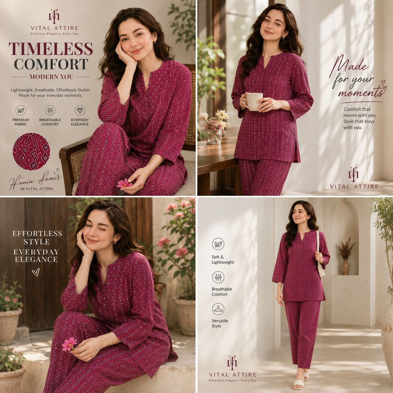 Midnight bloom night suit