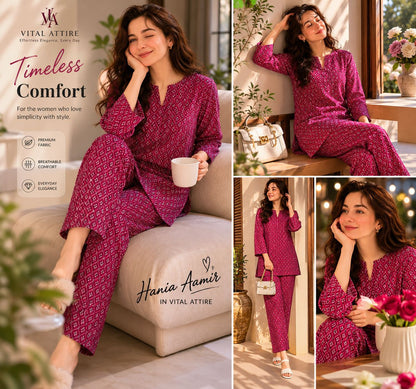 Midnight bloom night suit