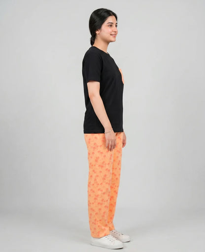 Palm Breeze Pajama Set- Black