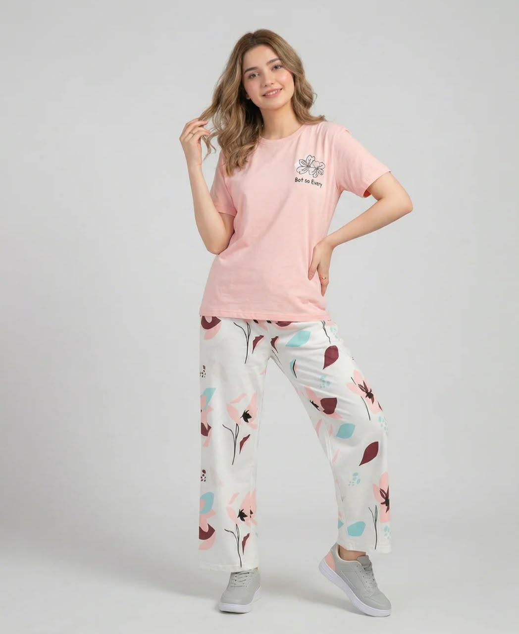 Rosy Blossom Pajama Set