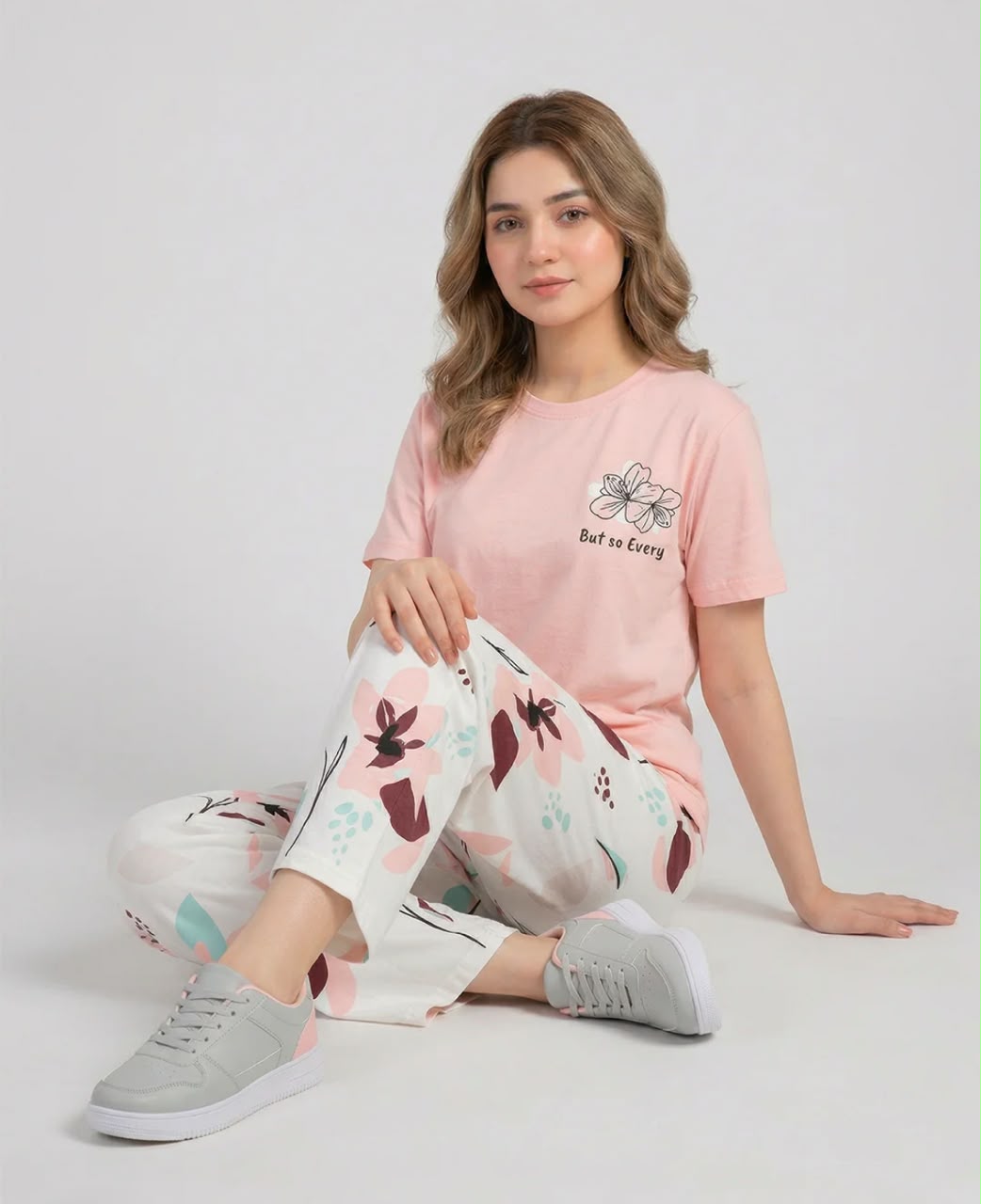 Rosy Blossom Pajama Set
