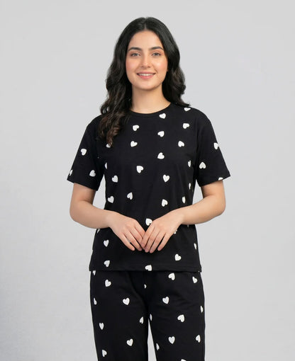 Midnight Heart Pajama Set
