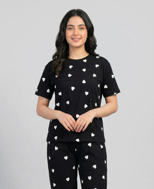 Midnight Heart Pajama Set
