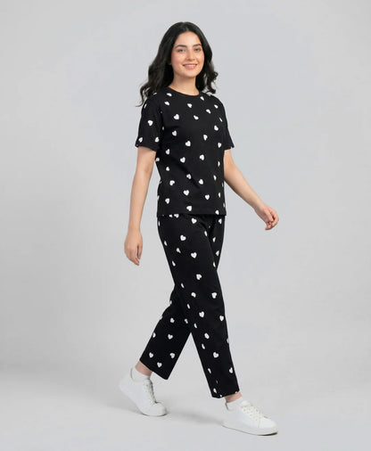 Midnight Heart Pajama Set