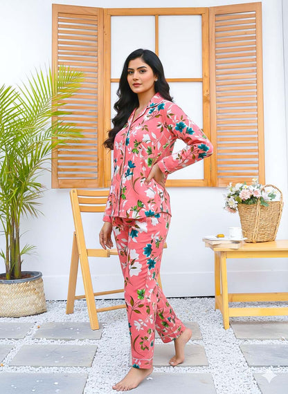 Imported Linen Printed Jamsine PJ Set-LP5