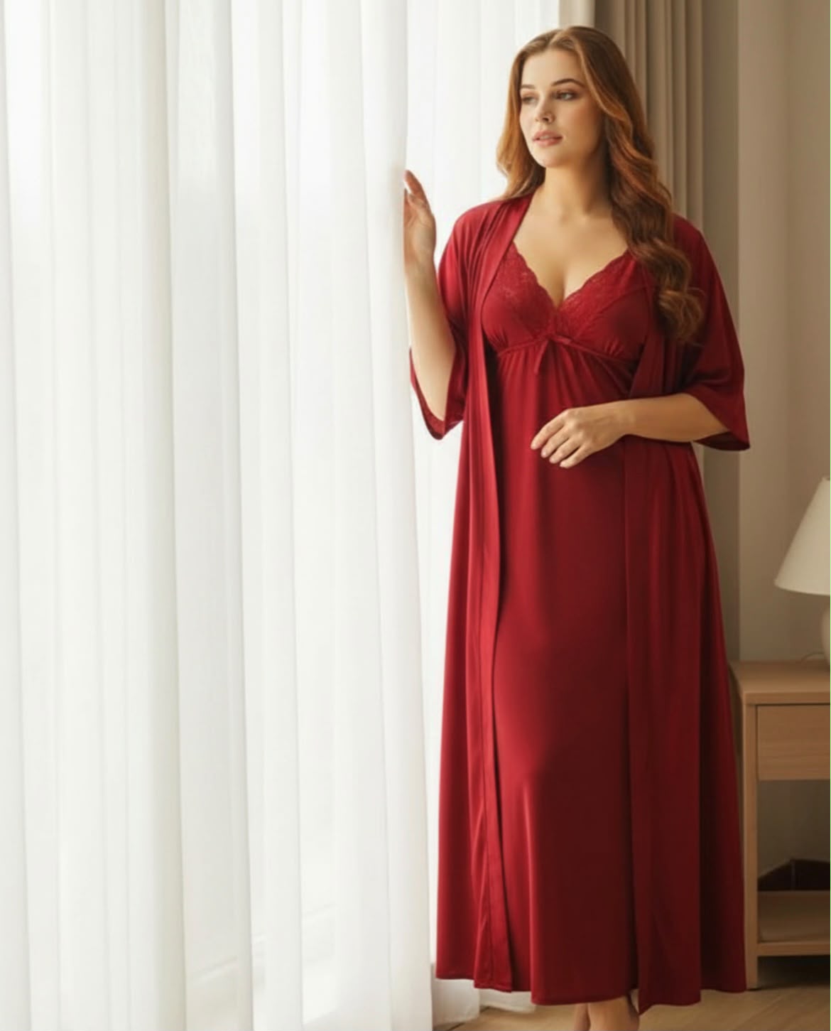 Luxury 4 Piece Silk Nightwear Set