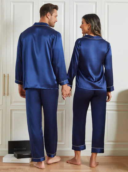 Midnight Silk Couple’s Nightwear Set