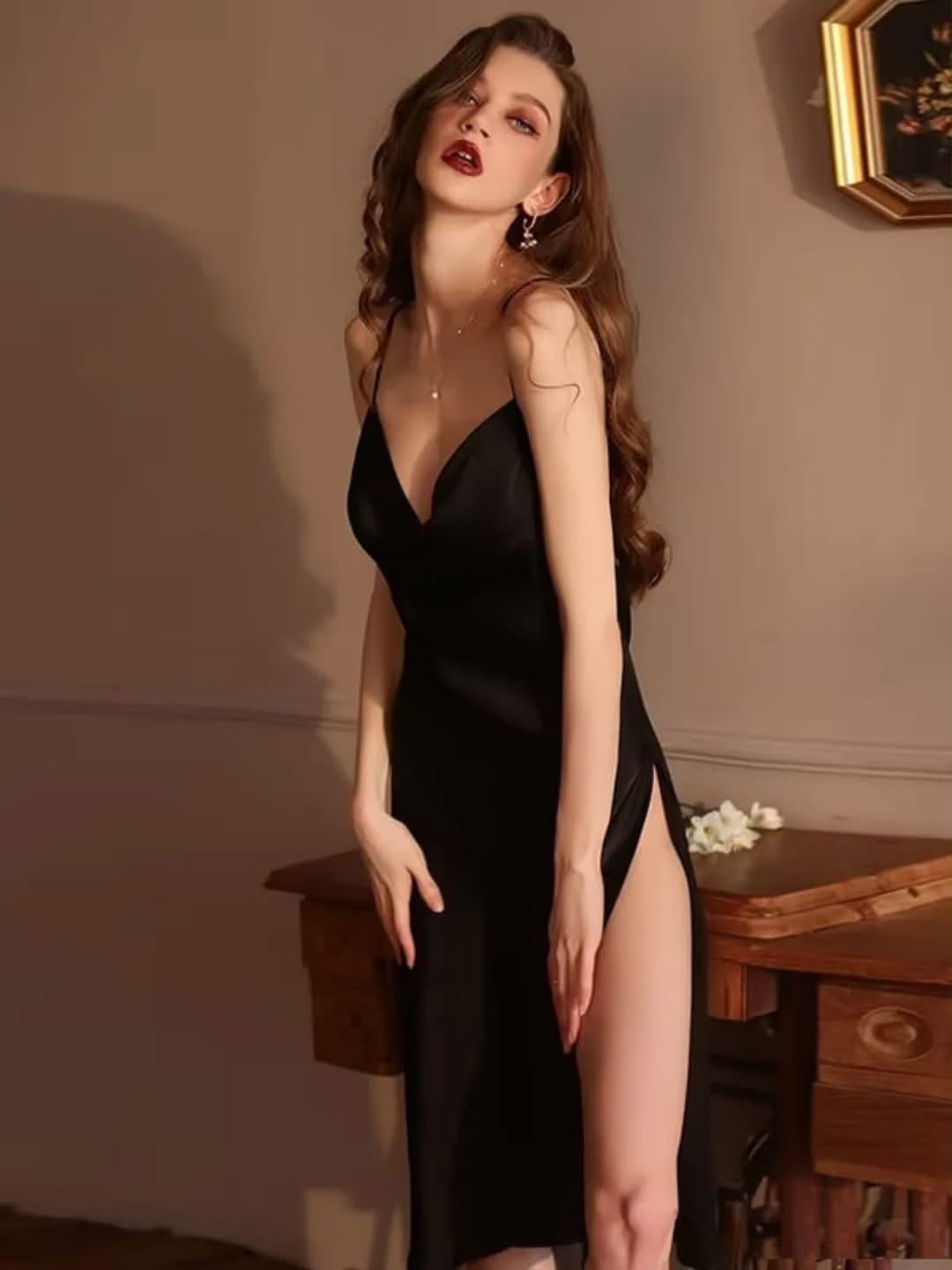 Women’s Luxury  Backless Nightdress