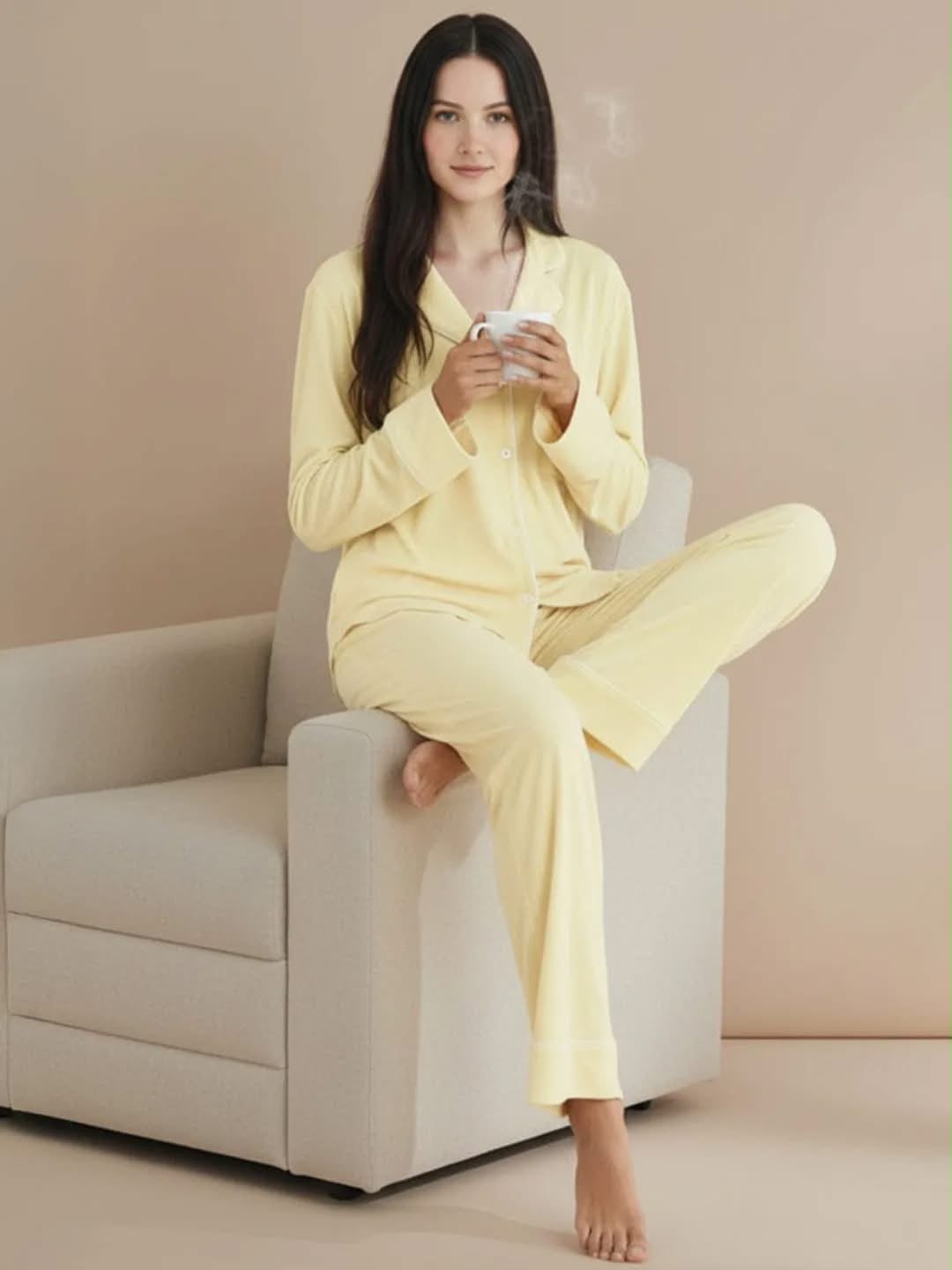 Long Sleeve Pajama Set Piece Loungewear