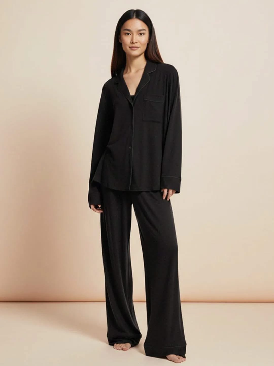 Long Sleeve Pajama Set Piece Loungewear