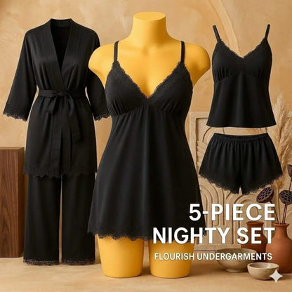 Premium 5 pices nighty set