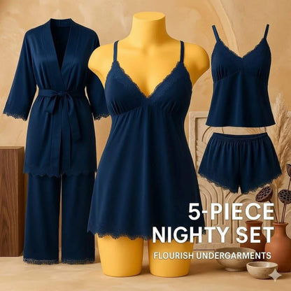 Premium 5 pices nighty set