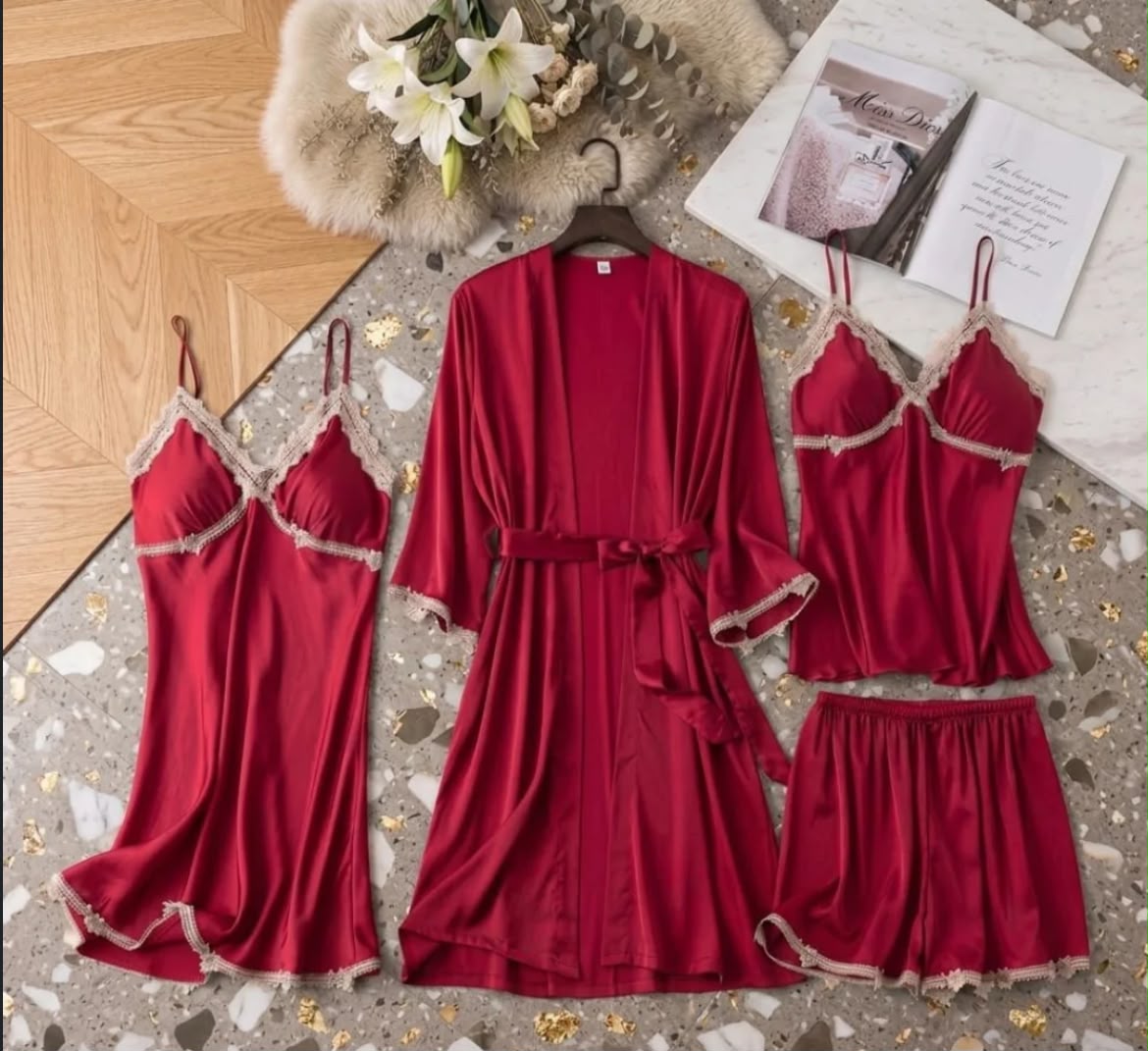 Luxury 4 Piece Nightwear Set