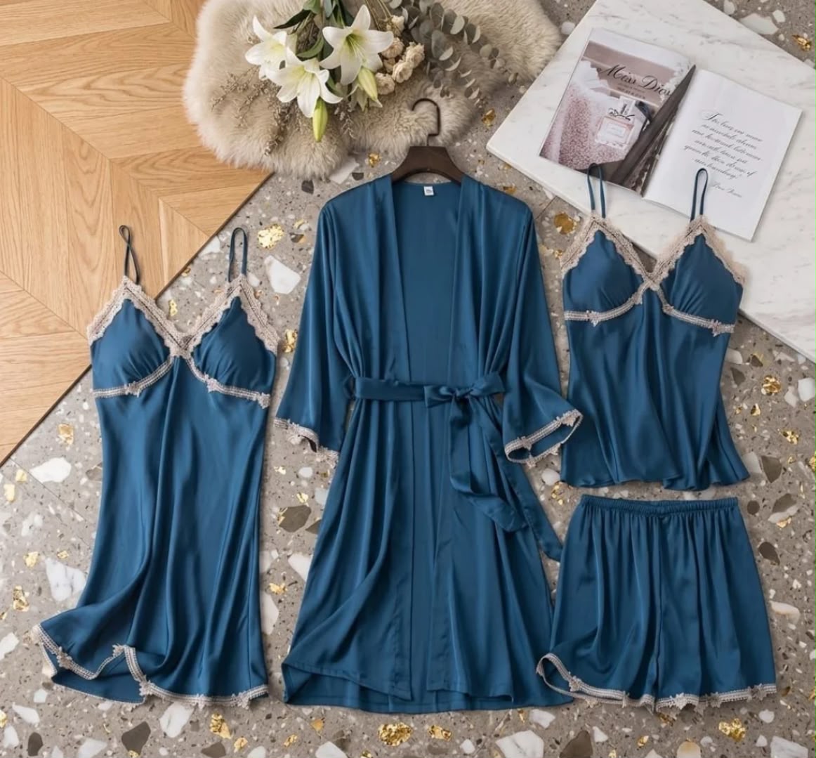 Luxury 4 Piece Nightwear Set