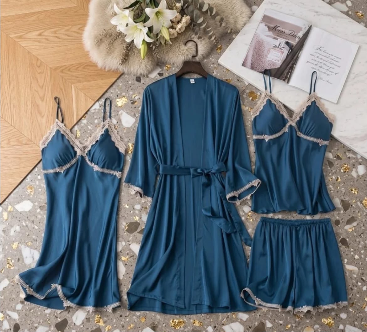 Luxury 4 Piece Nightwear Set