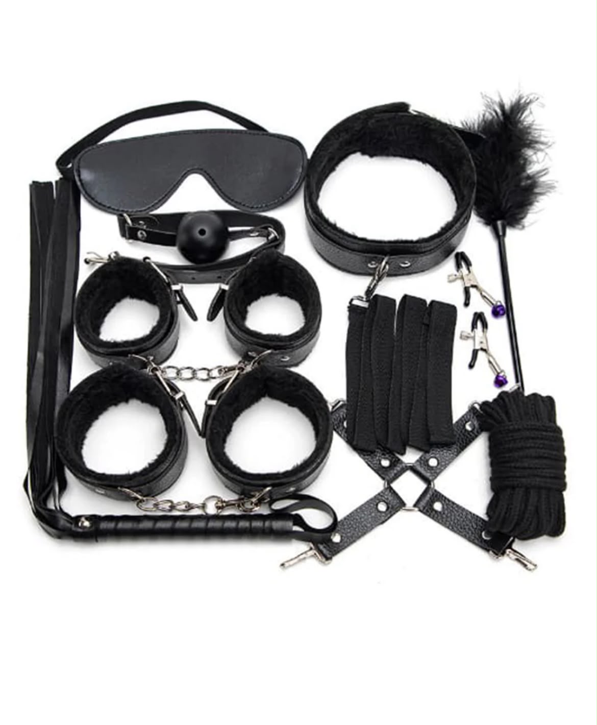 Women Faux Leather Bondage Set