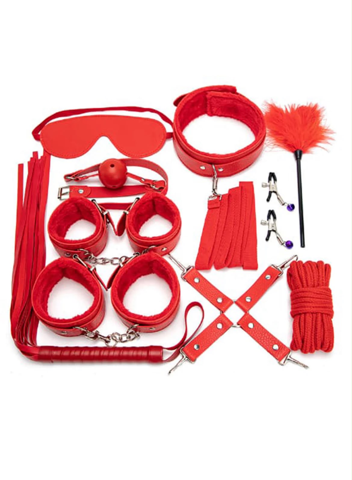 Women Faux Leather Bondage Set