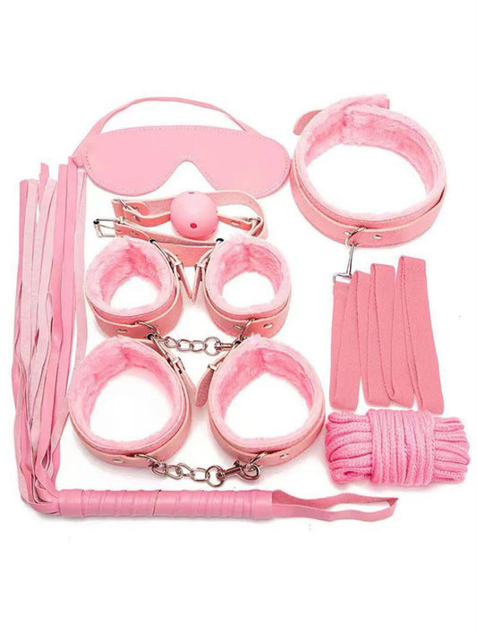 Women Faux Leather Bondage Set