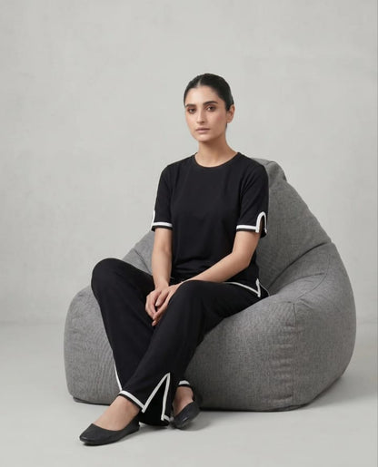 Baggy Style Lounge Wear -Black