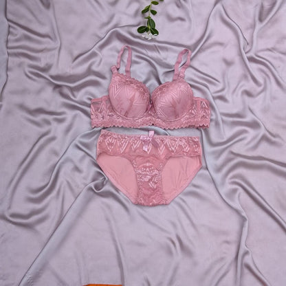 Pushup Wired Bridal/Daily Wear Net Bra Set