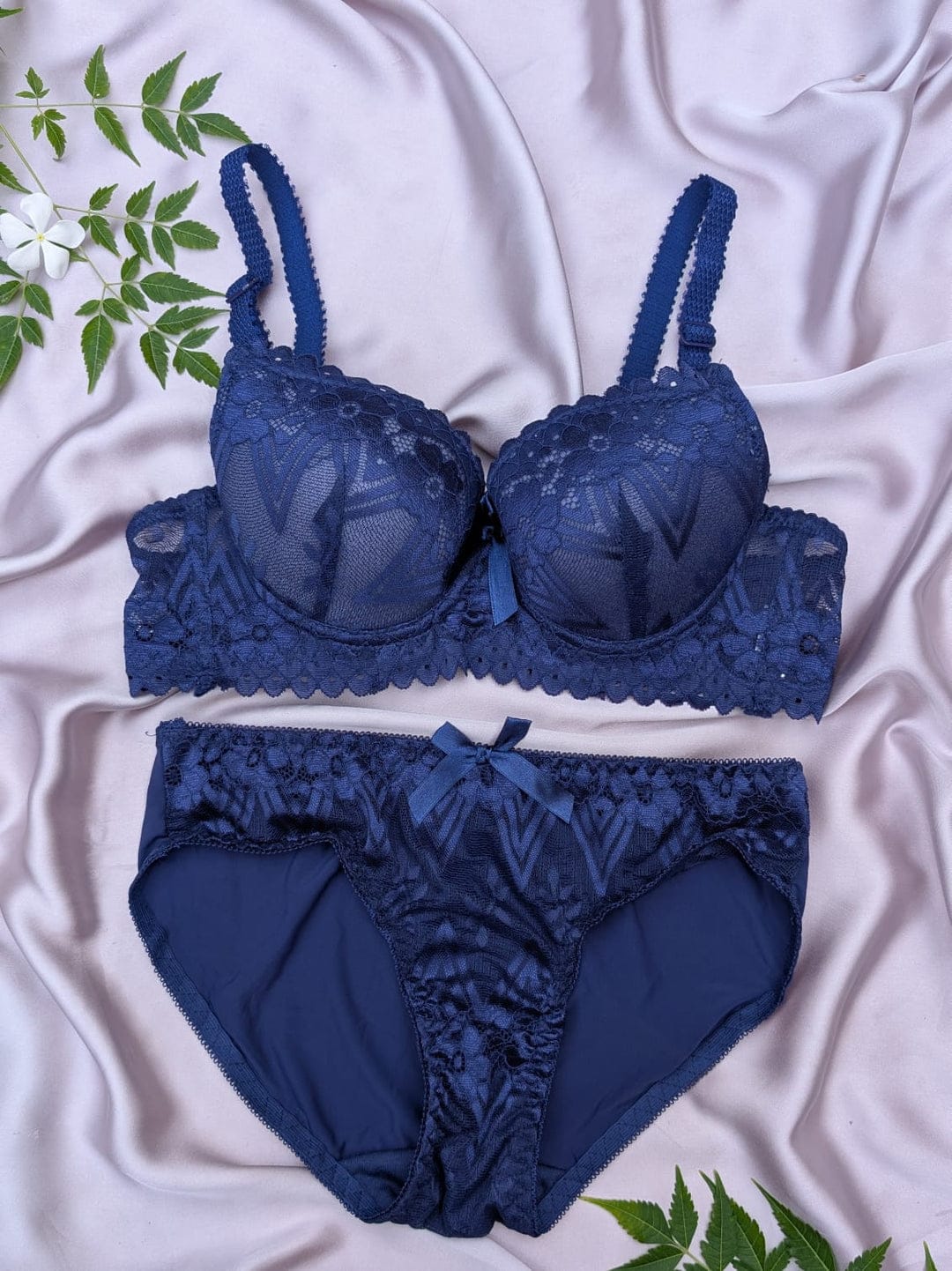 Pushup Wired Bridal/Daily Wear Net Bra Set