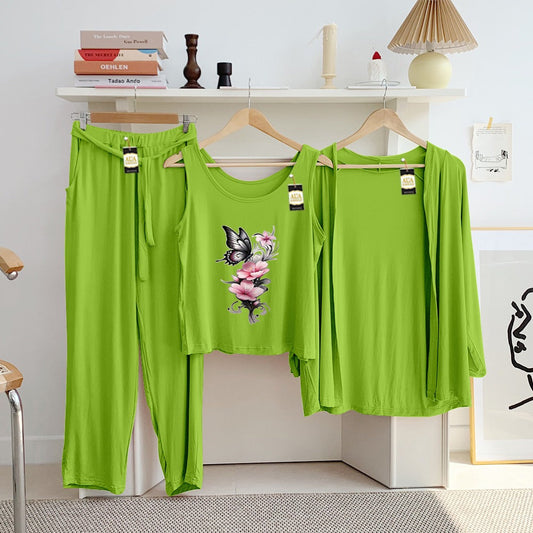 LADIES NIGHT SUIT

3 Pieces Inner Gawn + Trouser