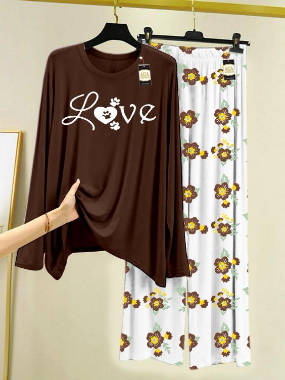 Stylish Sleepwear Set for a Cozy Night's Rest Wear With Multi Printed Set