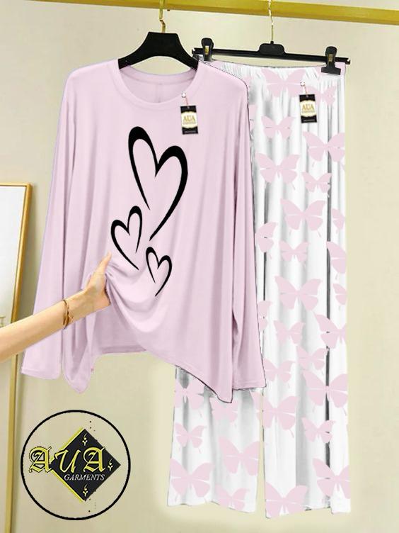 Stylish Sleepwear Set for a Cozy Night's Rest Wear With Multi Printed Set