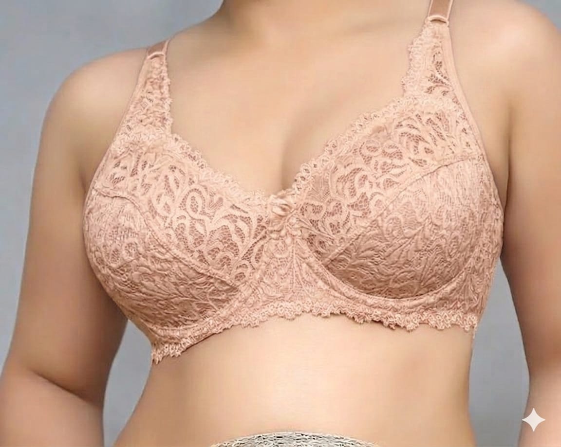 Elegance in Bloom: Deep Wine Full-Coverage Floral Lace Underwire Bra