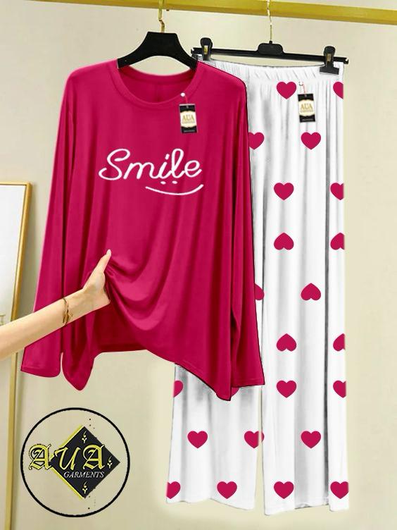 Stylish Sleepwear Set for a Cozy Night's Rest Wear With Multi Printed Set
